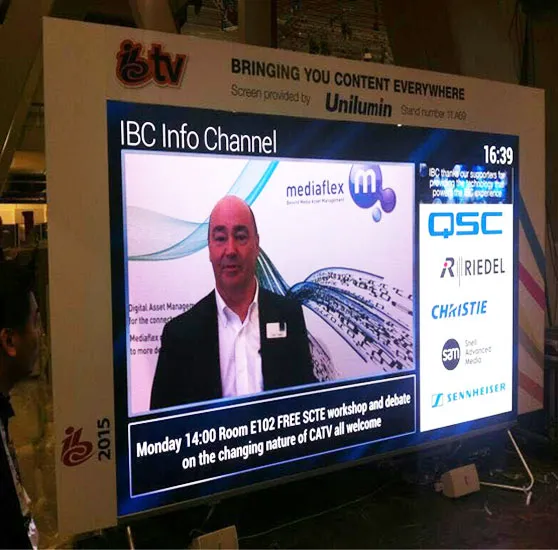 Unilumin Upanel and UTV Smart LED TV shine at IBC2015
