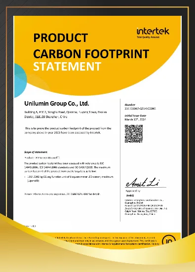 Unilumin Group Achieves Dual Carbon Footprint Certification