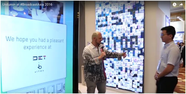 Broadcast Asia 2016 - Unilumin’s Interactive Wall Charmed Visitors And Media Alike