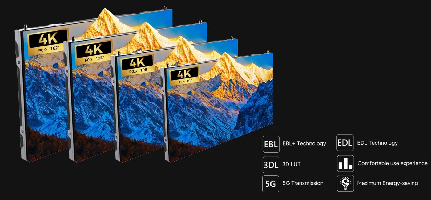 Micro-pitch display with incredible 4K picture quality  Unique technologies for unparalleled user experience