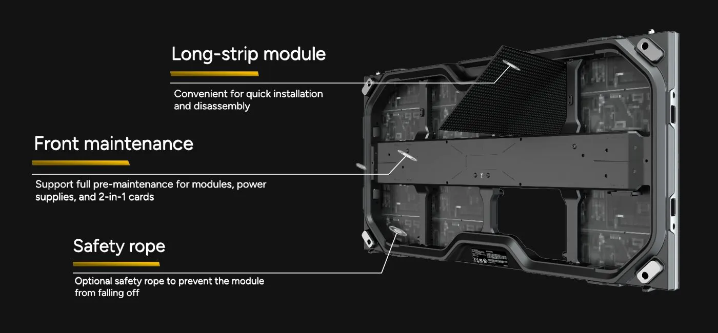 Flexible application - optional front and rear maintenance